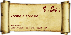 Vasko Szabina névjegykártya