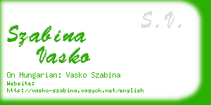 szabina vasko business card